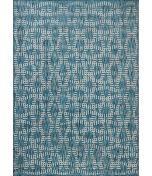 Loloi Easton Fog / Teal ESN-10 2ft.-3in. X 3ft.-9in. Rect. Rug