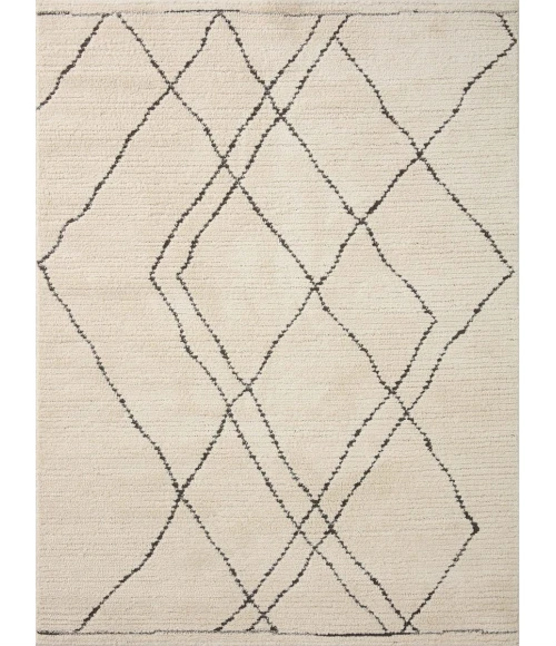 Loloi II Fabian Ivory / Charcoal 5'-3" x 7'-6" Area Rug