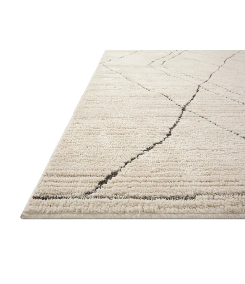 Loloi II Fabian Ivory / Charcoal 5'-3" x 7'-6" Area Rug