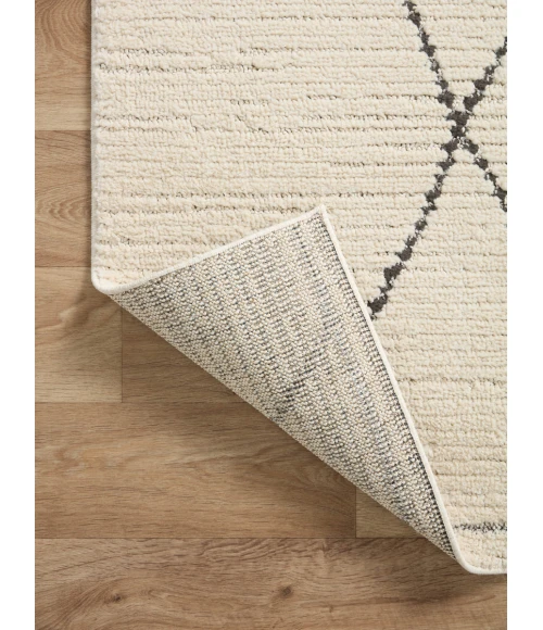 Loloi II Fabian Ivory / Charcoal 5'-3" x 7'-6" Area Rug
