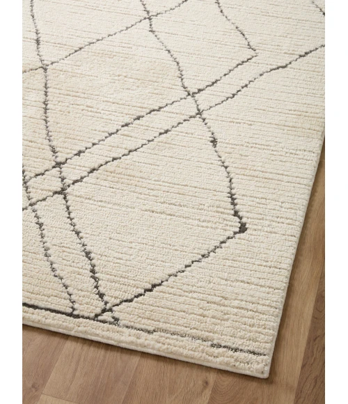 Loloi II Fabian Ivory / Charcoal 5'-3" x 7'-6" Area Rug