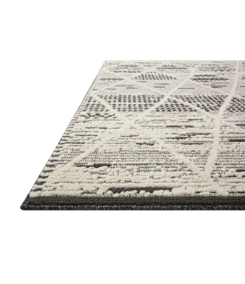 Loloi II Fabian Charcoal / Ivory 5'-3" x 7'-6" Area Rug