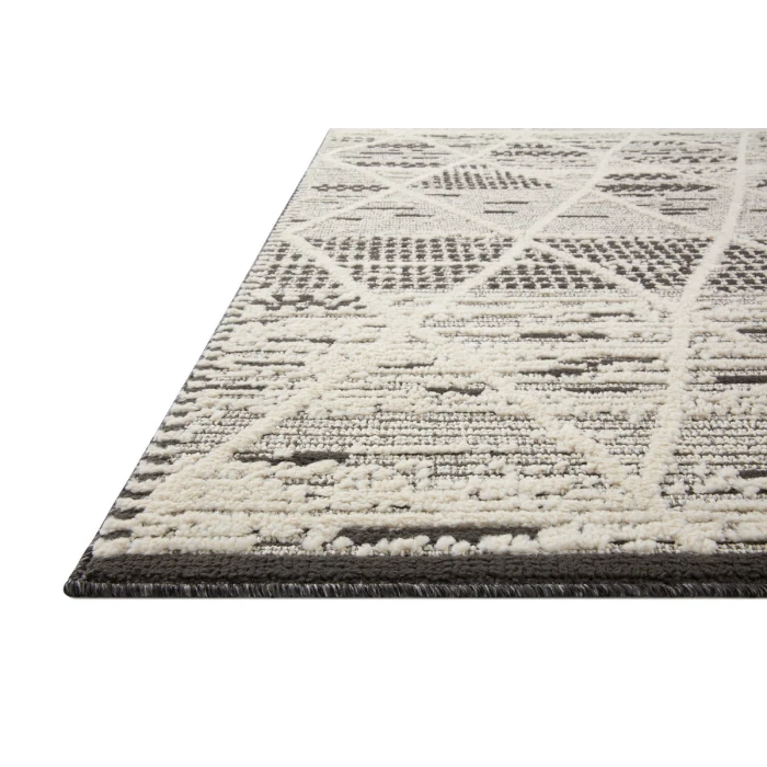 Loloi II Fabian Charcoal / Ivory 2'-7" x 10'-0" Runner Rug