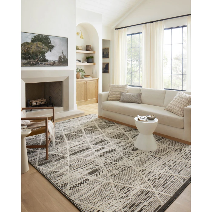 Loloi II Fabian Charcoal / Ivory 2'-7" x 10'-0" Runner Rug