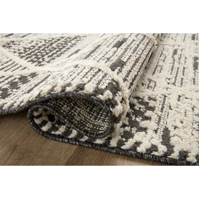 Loloi II Fabian Charcoal / Ivory 2'-7" x 10'-0" Runner Rug