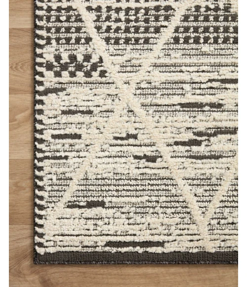 Loloi II Fabian Charcoal / Ivory 5'-3" x 7'-6" Area Rug