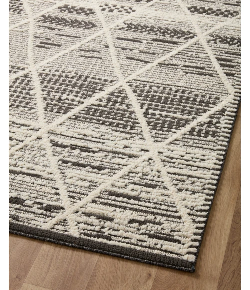 Loloi II Fabian Charcoal / Ivory 5'-3" x 7'-6" Area Rug