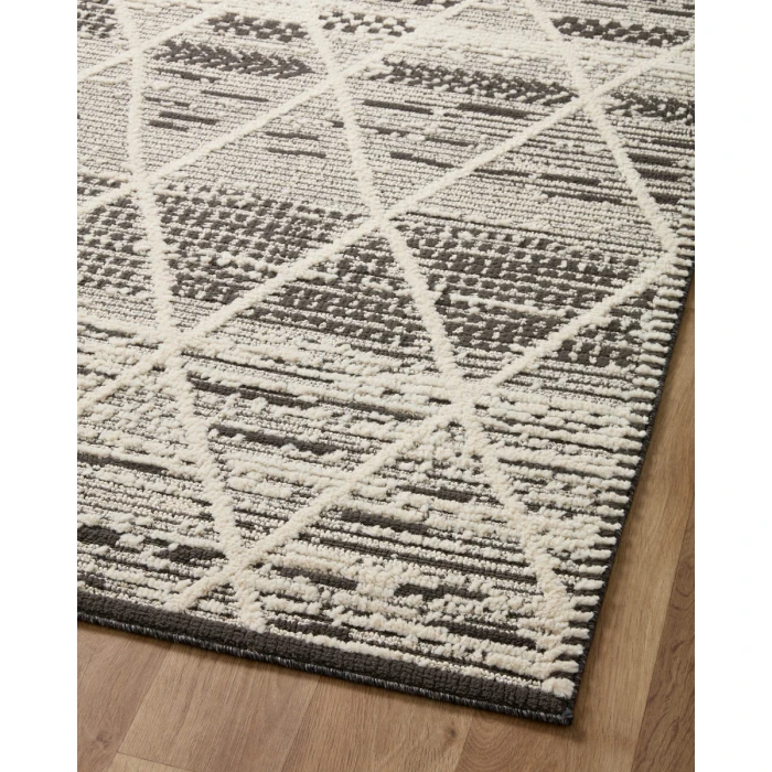 Loloi II Fabian Charcoal / Ivory 2'-7" x 10'-0" Runner Rug