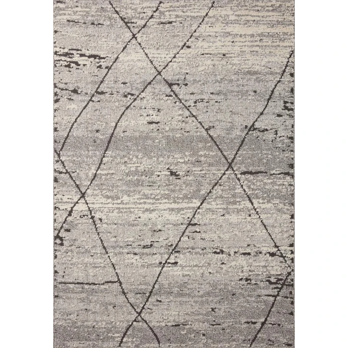 Loloi II Fabian Grey / Charcoal 2'-7" x 10'-0" Runner Rug