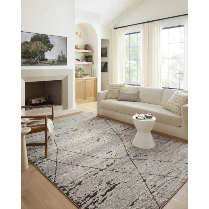 Loloi II Fabian Grey / Charcoal 2'-7" x 10'-0" Runner Rug