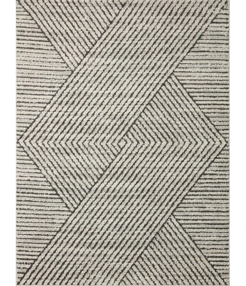 Loloi II Fabian Charcoal / Ivory 2'-7" x 12'-0" Runner Rug