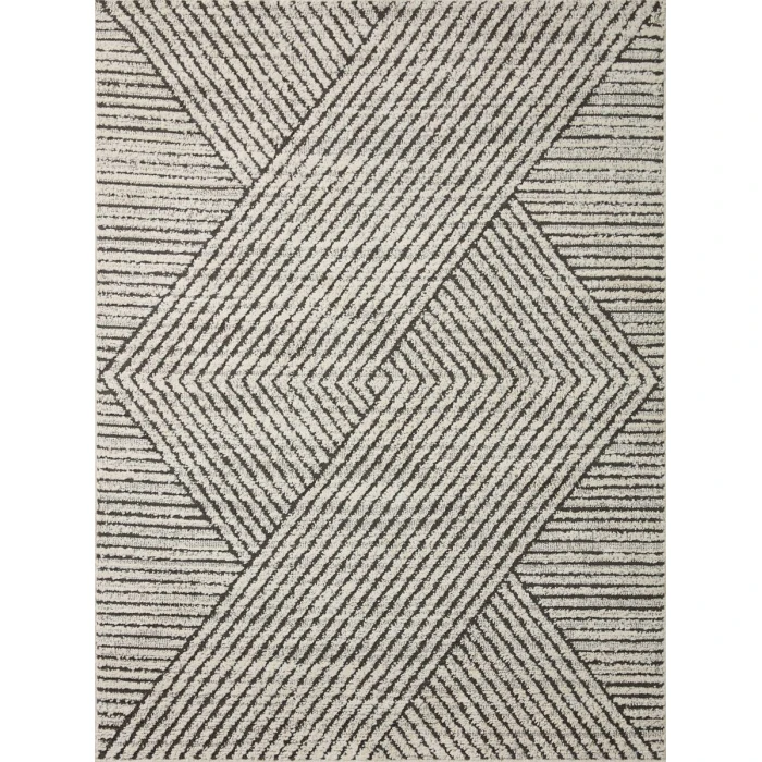 Loloi Fabian Charcoal / Ivory FAB-06 7 ft. 10 in. X 10 ft. Rectangle Rug