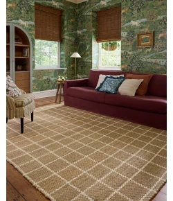 Chris Loves Julia x Loloi Fletcher Natural / Ivory FLE-01 7ft.-9in. X 9ft.-9in. Rect. Rug