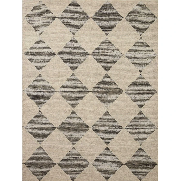 Chris Loves Julia x Loloi Francis Beige / Charcoal FRA-01 2 ft. 6 in. X 7 ft. 6 in. Rectangle Rug