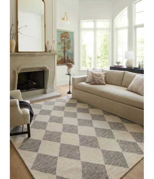 Chris Loves Julia x Loloi Francis Beige / Charcoal FRA-01 3 ft. 6 in. X 5 ft. 6 in. Rectangle Rug