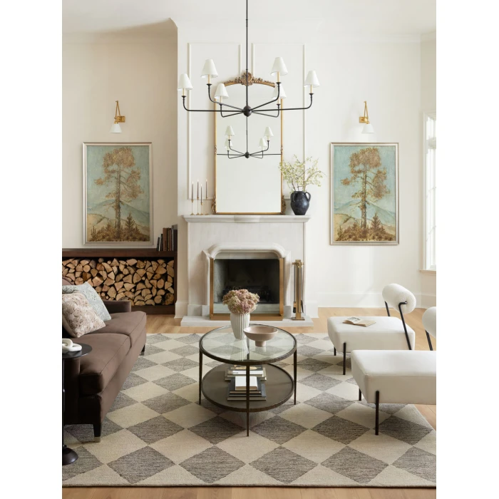 Chris Loves Julia x Loloi Francis Beige / Charcoal FRA-01 2 ft. 6 in. X 7 ft. 6 in. Rectangle Rug