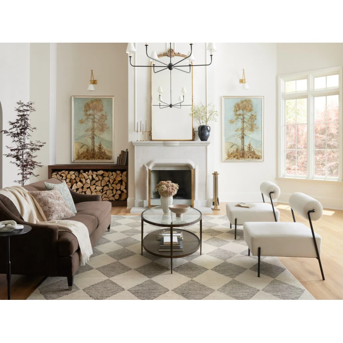 Chris Loves Julia x Loloi Francis Beige / Charcoal FRA-01 2 ft. 6 in. X 7 ft. 6 in. Rectangle Rug