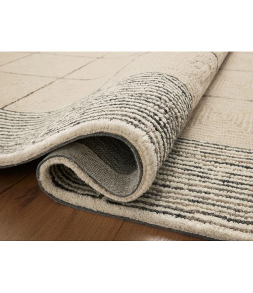 Chris Loves Julia x Loloi Francis Cream / Black FRA-02 3 ft. 6 in. X 5 ft. 6 in. Rectangle Rug