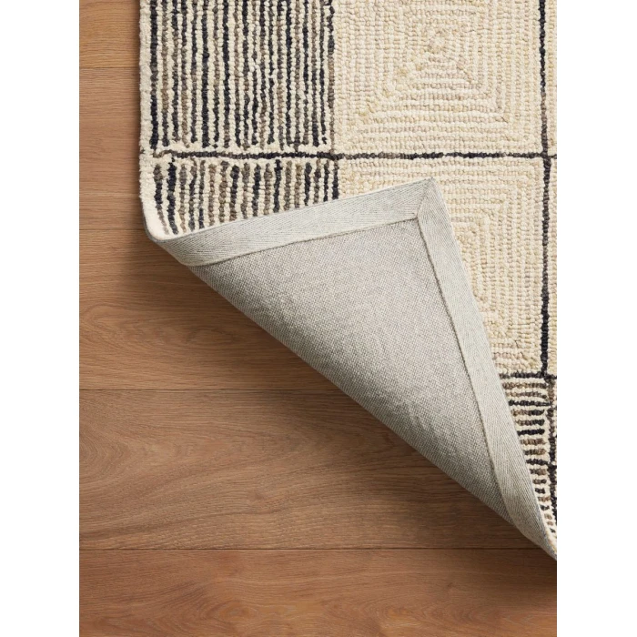 Chris Loves Julia x Loloi Francis Cream / Black FRA-02 2 ft. 6 in. X 9 ft. 9 in. Rectangle Rug