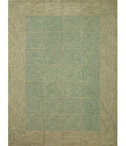 Chris Loves Julia x Loloi Francis Green / Natural FRA-02 7 ft. 9 in. X 9 ft. 9 in. Rectangle Rug