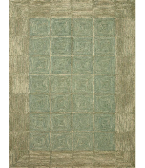 Chris Loves Julia x Loloi Francis Green / Natural FRA-02 7 ft. 9 in. X 9 ft. 9 in. Rectangle Rug