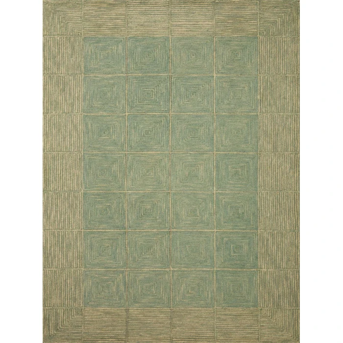 Chris Loves Julia x Loloi Francis Green / Natural FRA-02 2 ft. 6 in. X 9 ft. 9 in. Rectangle Rug
