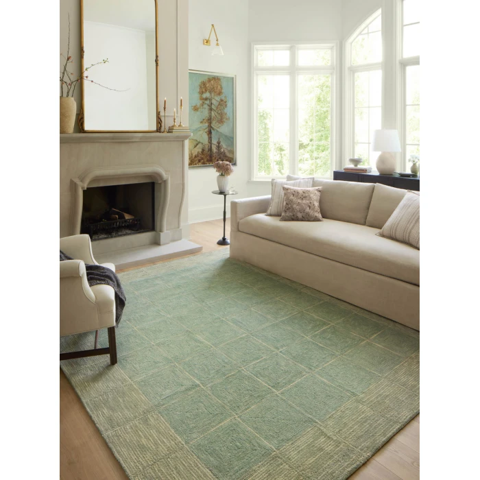 Chris Loves Julia x Loloi Francis Green / Natural FRA-02 2 ft. 6 in. X 9 ft. 9 in. Rectangle Rug