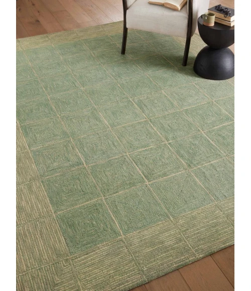 Chris Loves Julia x Loloi Francis Green / Natural FRA-02 7 ft. 9 in. X 9 ft. 9 in. Rectangle Rug