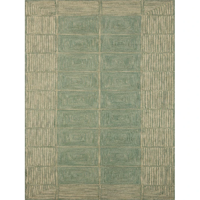 Chris Loves Julia x Loloi Francis Green / Natural FRA-02 2 ft. 6 in. X 9 ft. 9 in. Rectangle Rug