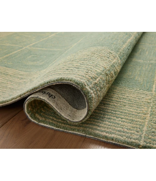 Chris Loves Julia x Loloi Francis Green / Natural FRA-02 7 ft. 9 in. X 9 ft. 9 in. Rectangle Rug