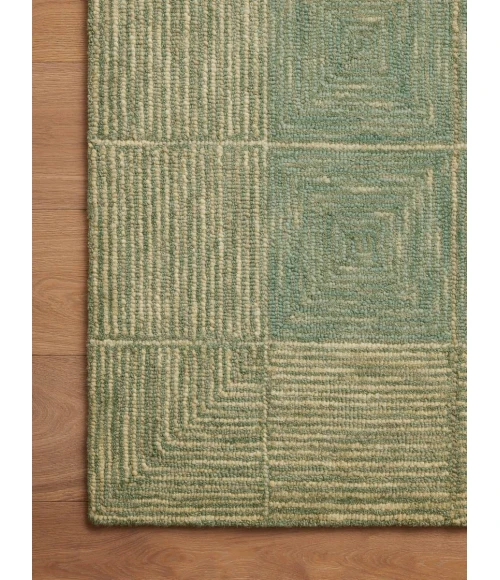 Chris Loves Julia x Loloi Francis Green / Natural FRA-02 7 ft. 9 in. X 9 ft. 9 in. Rectangle Rug