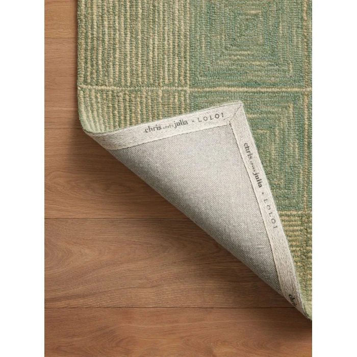 Chris Loves Julia x Loloi Francis Green / Natural FRA-02 2 ft. 6 in. X 9 ft. 9 in. Rectangle Rug