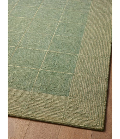 Chris Loves Julia x Loloi Francis Green / Natural FRA-02 7 ft. 9 in. X 9 ft. 9 in. Rectangle Rug