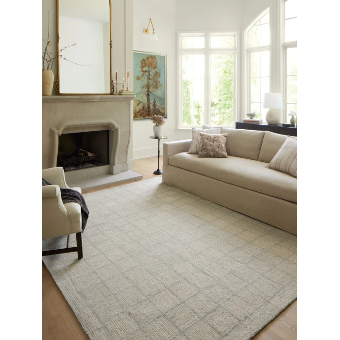 Chris Loves Julia x Loloi Francis Silver / Sky FRA-03 3 ft. 6 in. X 5 ft. 6 in. Rectangle Rug