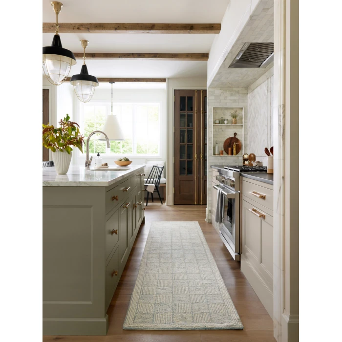 Chris Loves Julia x Loloi Francis Silver / Sky FRA-03 3 ft. 6 in. X 5 ft. 6 in. Rectangle Rug