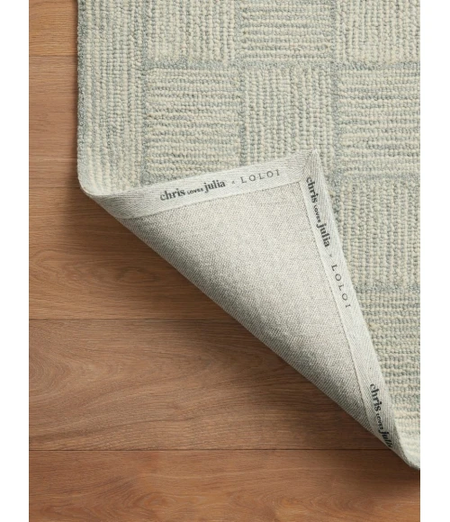 Chris Loves Julia x Loloi Francis Silver / Sky FRA-03 3 ft. 6 in. X 5 ft. 6 in. Rectangle Rug