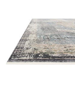 Loloi Gemma GEM-04 black / MULTI Area Rug 18 in. X 18 in. Sample