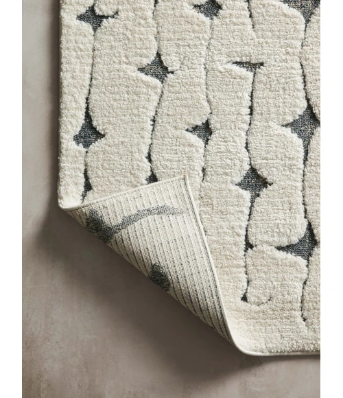 Loloi Hagen White / Navy HAG-04 9 ft. 6 in. X 13 ft. Rectangle Rug