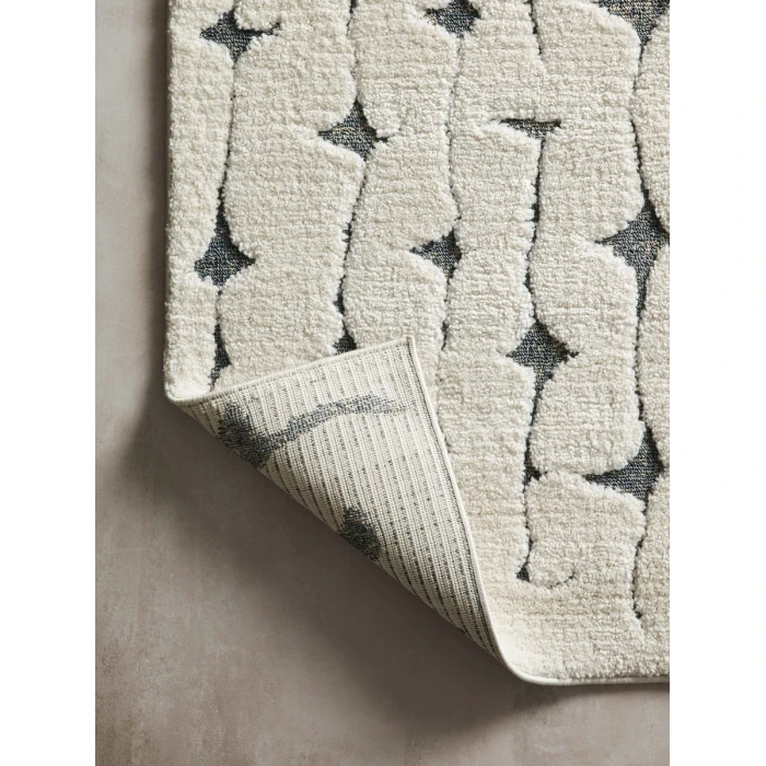 Loloi Hagen White / Navy HAG-04 9 ft. 6 in. X 13 ft. Rectangle Rug