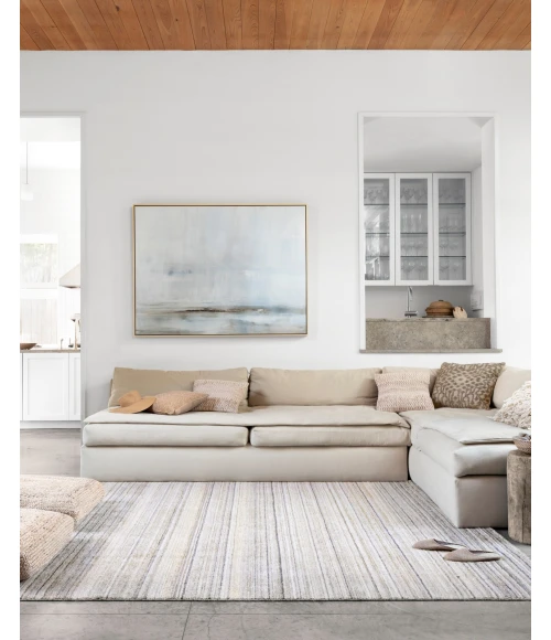 Loloi Haven Silver / Blue VH-01 5 ft. 6 in. X 8 ft. 6 in. Rectangle Rug