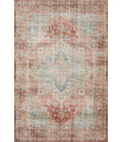 Loloi Heidi HEI-01 TERRACOTTA / AQUA Area Rug 6 ft. 0 in. X 6 ft. 0 in. Round