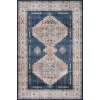 Loloi Heidi HEI-03 DENIM / BLUSH Area Rug 6 ft. 0 in. X 6 ft. 0 in. Round