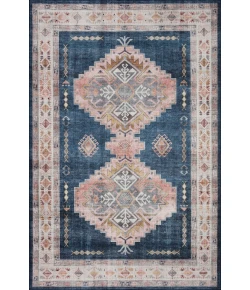 Loloi Heidi HEI-03 DENIM / BLUSH Area Rug 6 ft. 0 in. X 6 ft. 0 in. Round