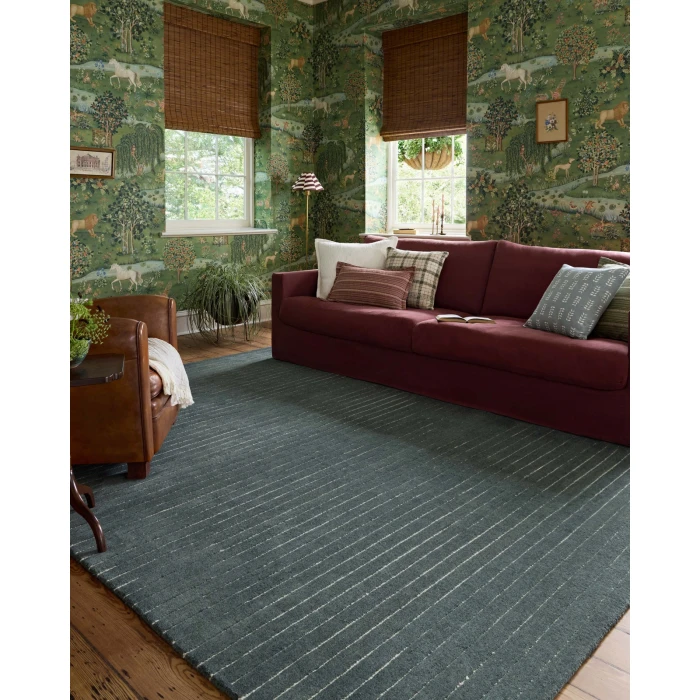 Chris Loves Julia x Loloi Henry Denim / Ivory HEY-01 8ft.-6in. X 11ft.-6in. Rect. Rug