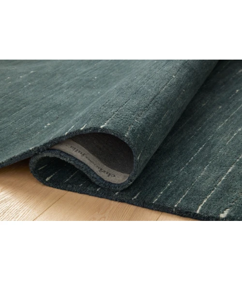 Chris Loves Julia x Loloi Henry Denim / Ivory HEY-01 2ft.-6in. X 9ft.-9in. Rect. Rug