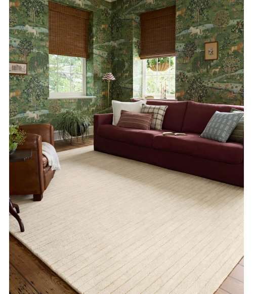 Chris Loves Julia x Loloi Henry Ivory / Dove HEY-01 7ft.-9in. X 9ft.-9in. Rect. Rug