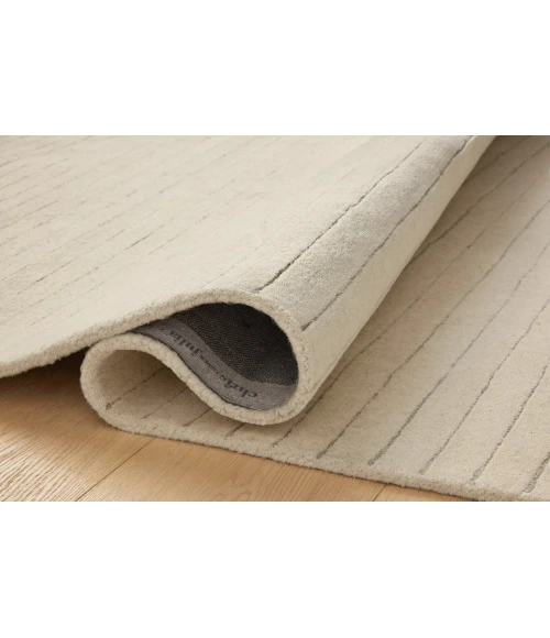Chris Loves Julia x Loloi Henry Ivory / Dove HEY-01 7ft.-9in. X 9ft.-9in. Rect. Rug