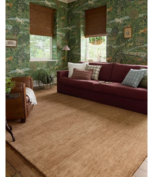 Chris Loves Julia x Loloi Henry Rust / Natural HEY-01 7ft.-9in. X 9ft.-9in. Rect. Rug