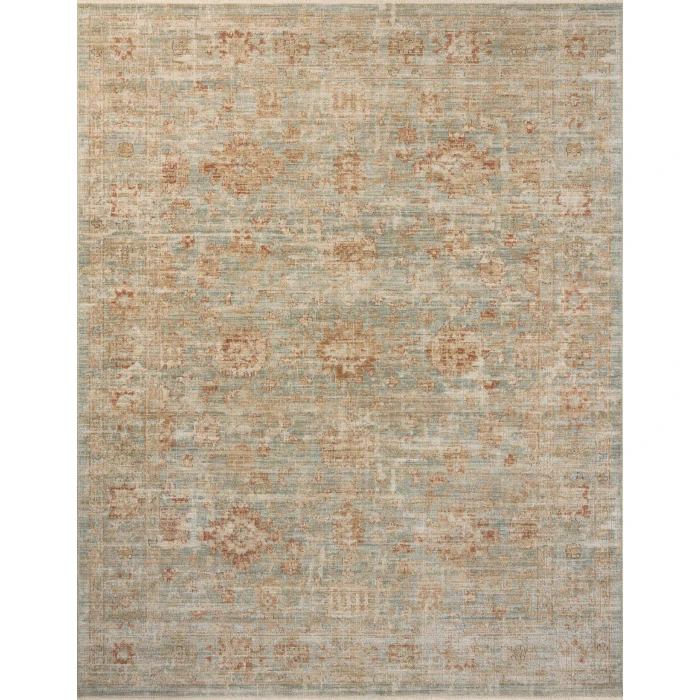Loloi Heritage Aqua / Terracotta HER-06 4ft. X 6ft. Rect. Rug