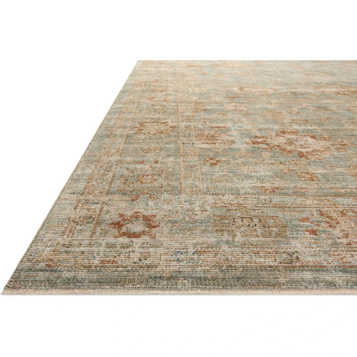 Loloi Heritage Aqua / Terracotta HER-06 4ft. X 6ft. Rect. Rug